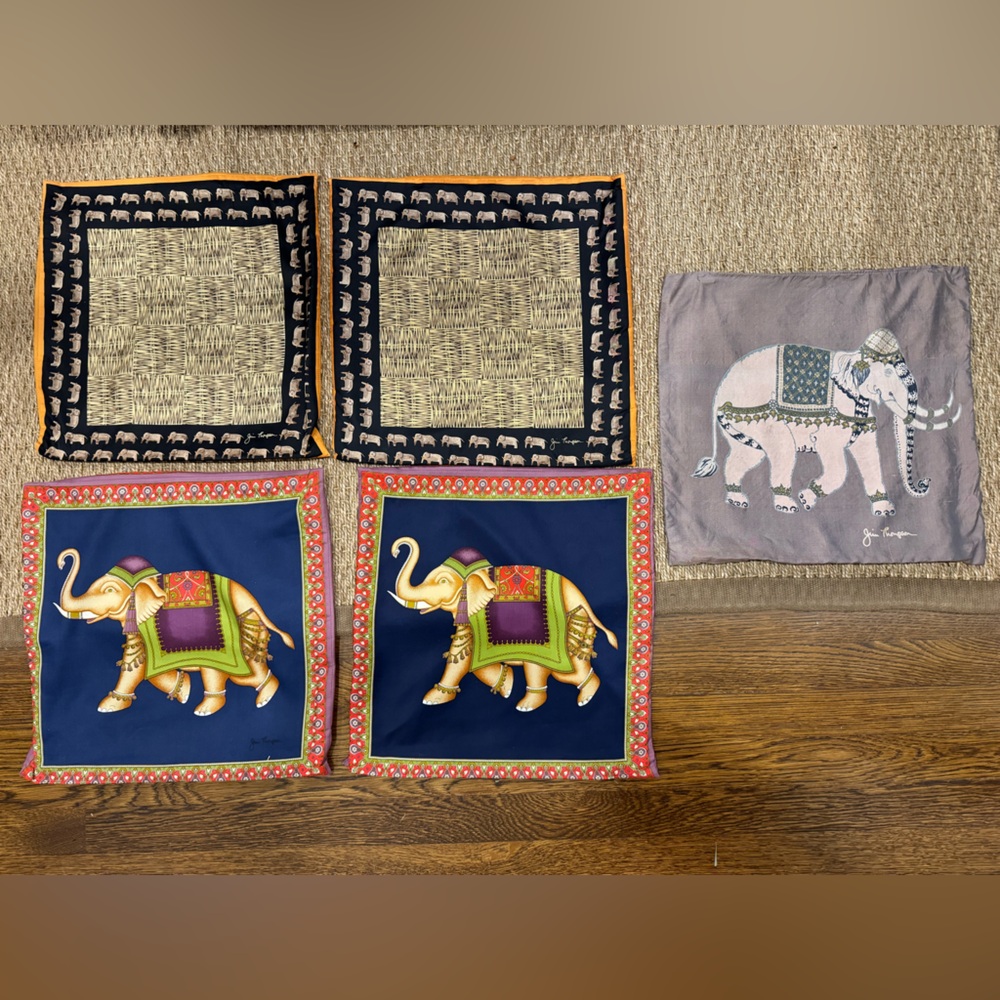 Jim Thompson set of 5 pillow covers